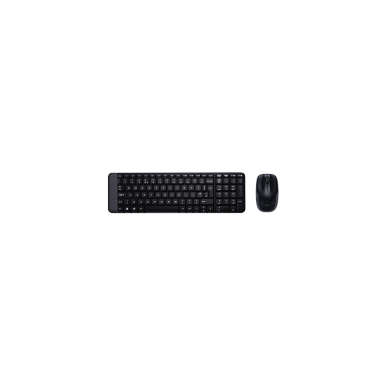 Logitech Wireless Combo MK220 teclado RF inalámbrico QWERTY Inglés Negro